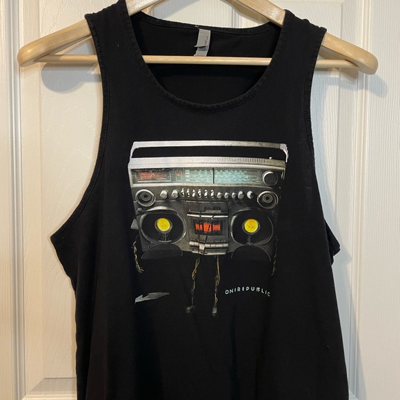 Next Level Apparel black OneRepublic boombox graphic band tank sz M - Picture 2 of 7